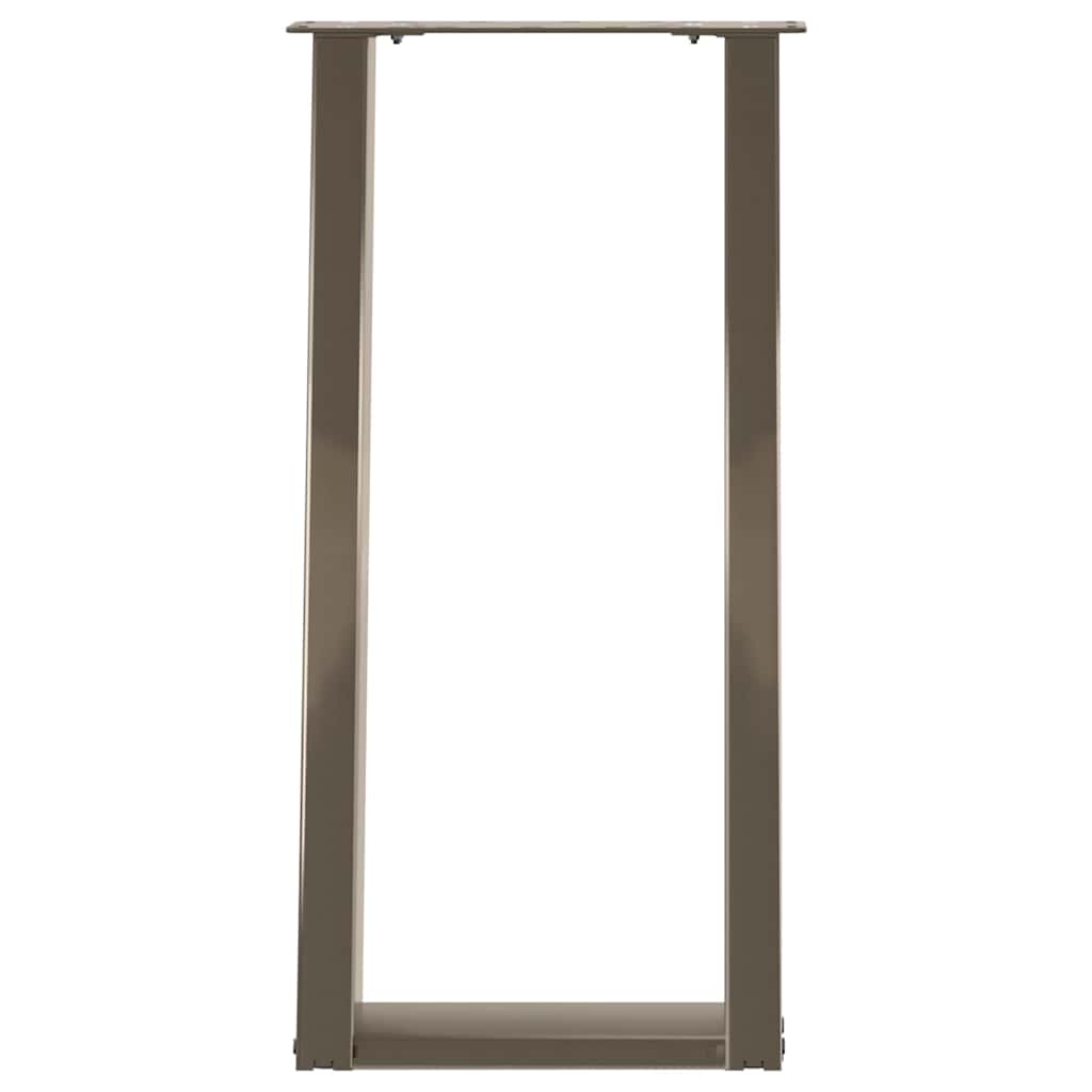Noge za konzolni stol u obliku slova U, 2 kom, prirodni čelik, 38 x (72-73) cm, čelik