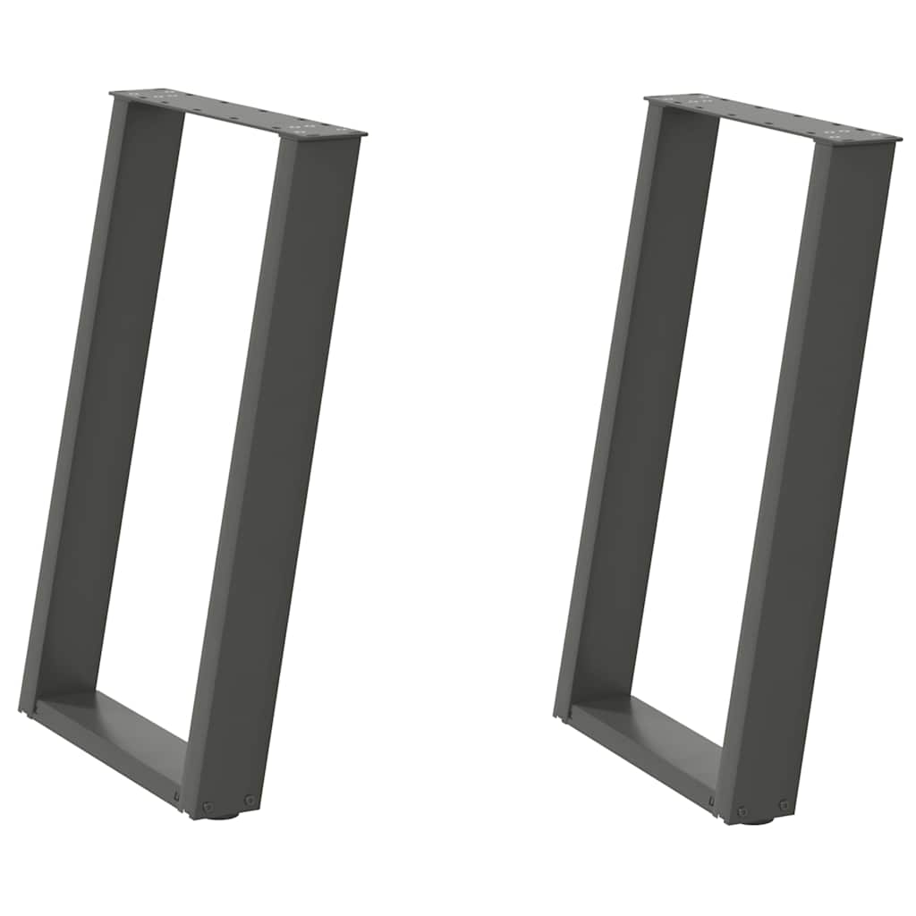 Noge za blagovaonski stol U-oblik 2 kom antracit 60 x (72-73) cm čelik