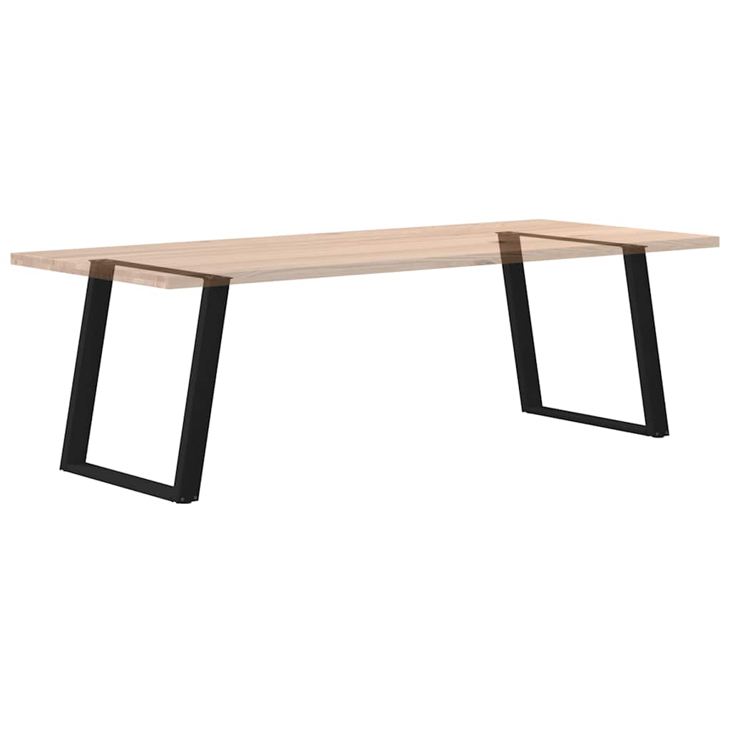 Noge za blagovaonski stol U-oblik 2 kom Crne 80 x (72-73) cm Čelik