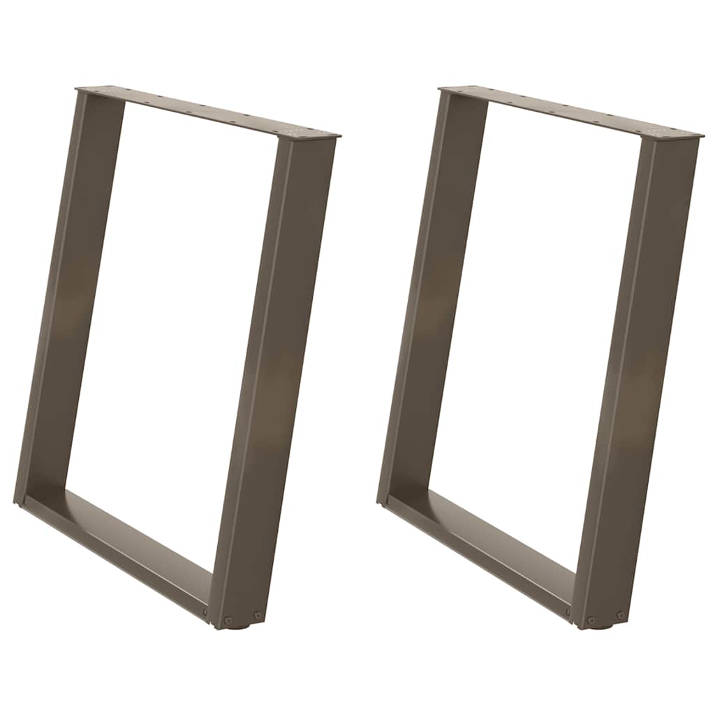 Noge za blagovaonski stol U-oblik 2 kom Prirodni čelik 80 x (72-73) cm Čelik