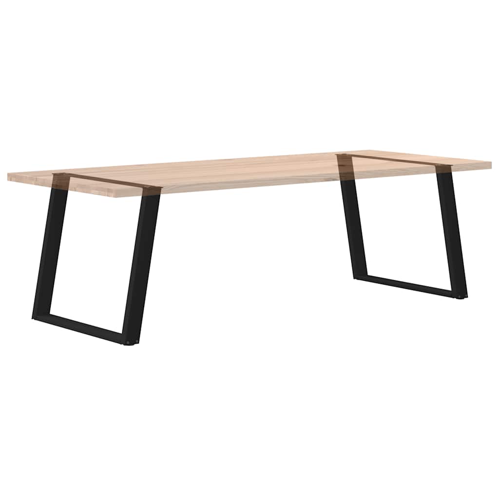 Noge za blagovaonski stol U-oblik 2 kom Crne 90 x (72-73) cm Čelik