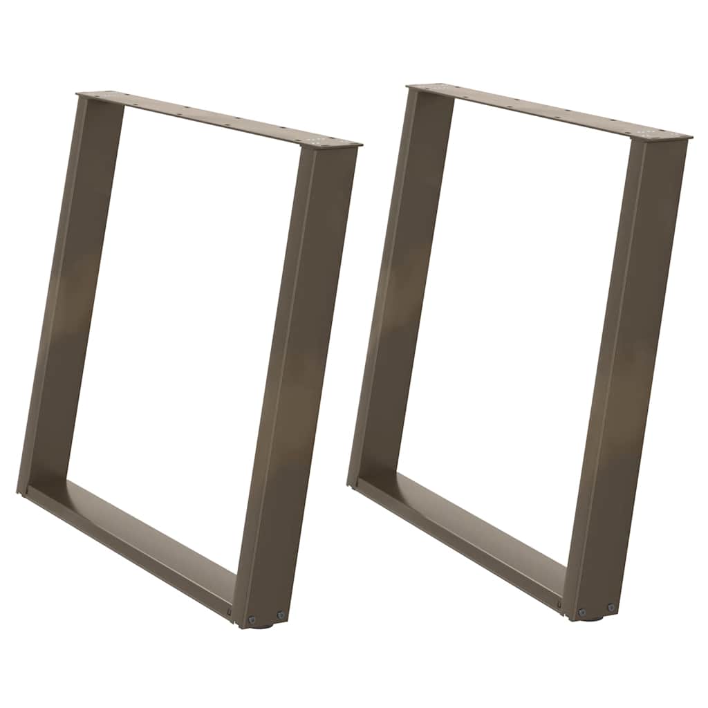 Noge za blagovaonski stol U-oblik 2 kom Prirodni čelik 90 x (72-73) cm Čelik