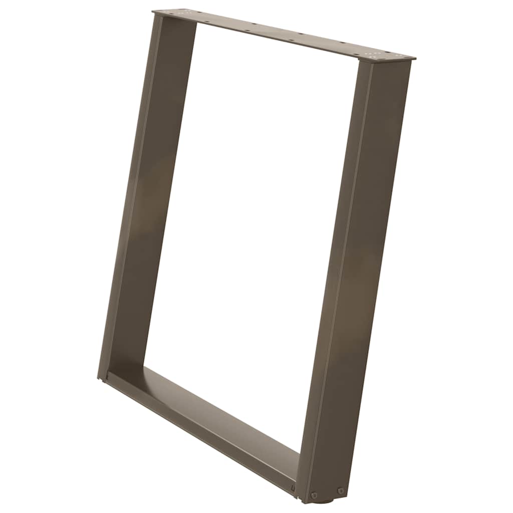 Noge za blagovaonski stol U-oblik 2 kom Prirodni čelik 90 x (72-73) cm Čelik