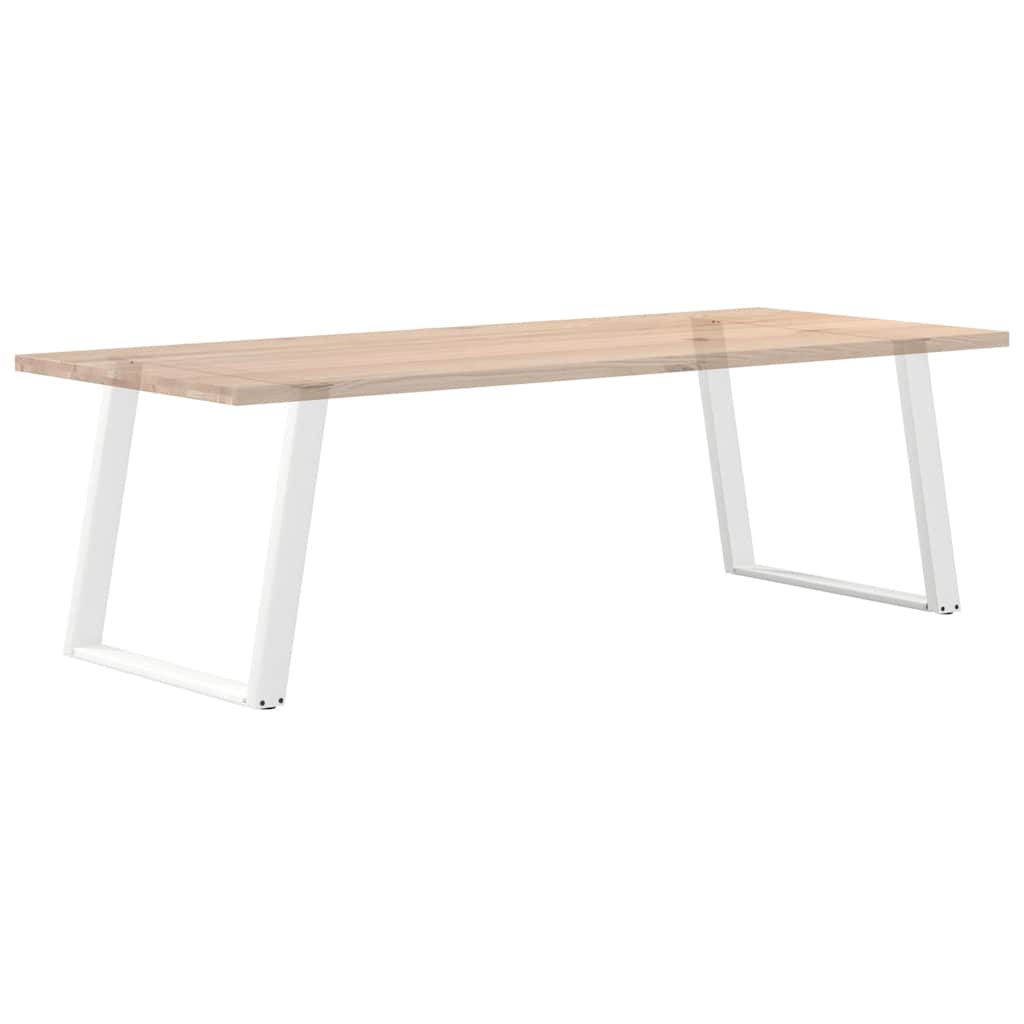Noge za blagovaonski stol U-oblik 2 kom Bijele 100 x (72-73) cm Čelik