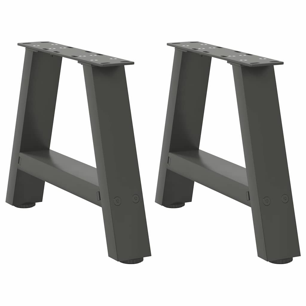 Noge za klub stolić A-oblika 2 kom antracit 30 x (30-31) cm čelik