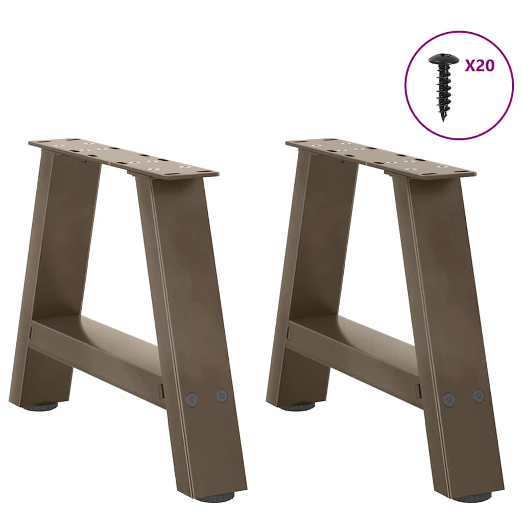 Noge za klub stolić A-oblika 2 kom 40 x (30-31) cm čelik