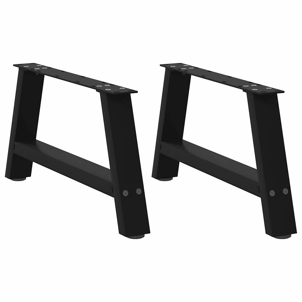 Noge za klub stolić A-oblika 2 kom Crne 60 x (30-31) cm Čelik