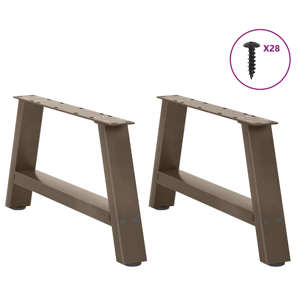 Noge za klub stolić A-oblika 2 kom 60 x (30-31) cm čelik