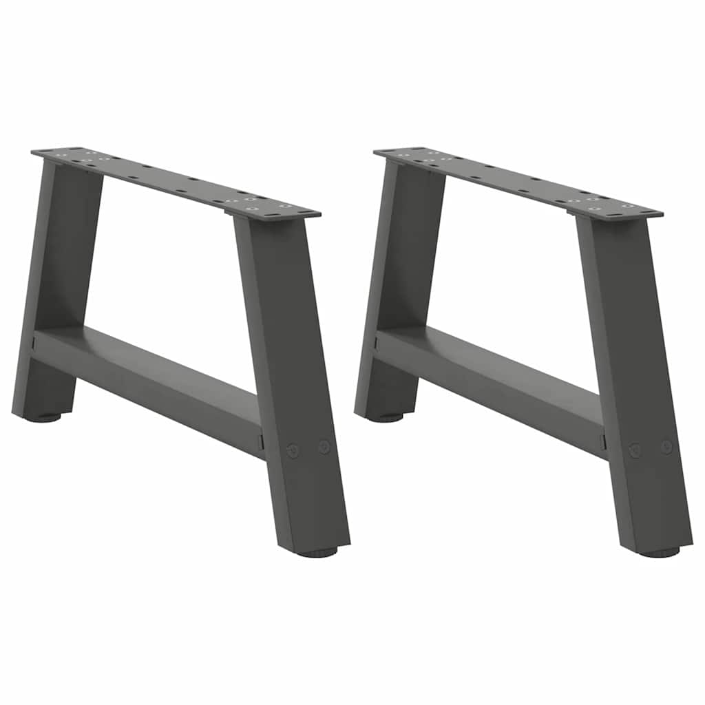 Noge za klub stolić A-oblika 2 kom antracit 70 x (30-31) cm čelik
