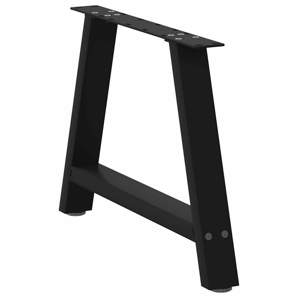 Noge za klub stolić A-oblika 2 kom Crne 60 x (42-43) cm Čelik