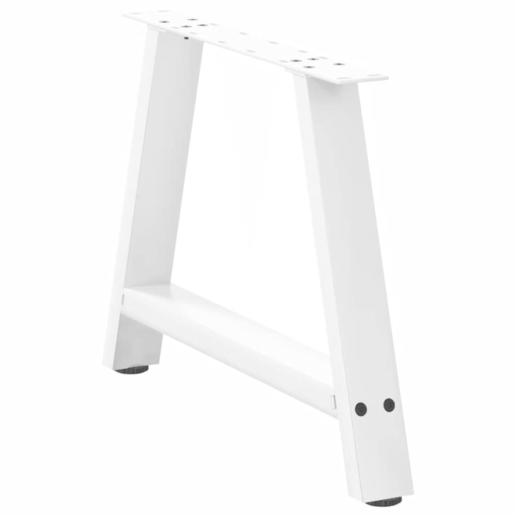 Noge za klub stolić A-oblika 2 kom Bijele 70 x (42-43) cm Čelik