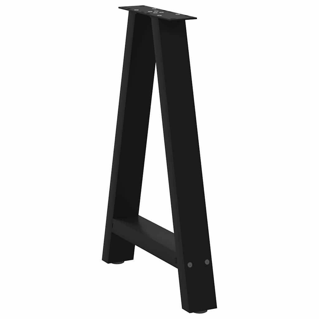 Noge za blagovaonski stol A-oblika 2 kom Crne 50 x (72-73) cm Čelik