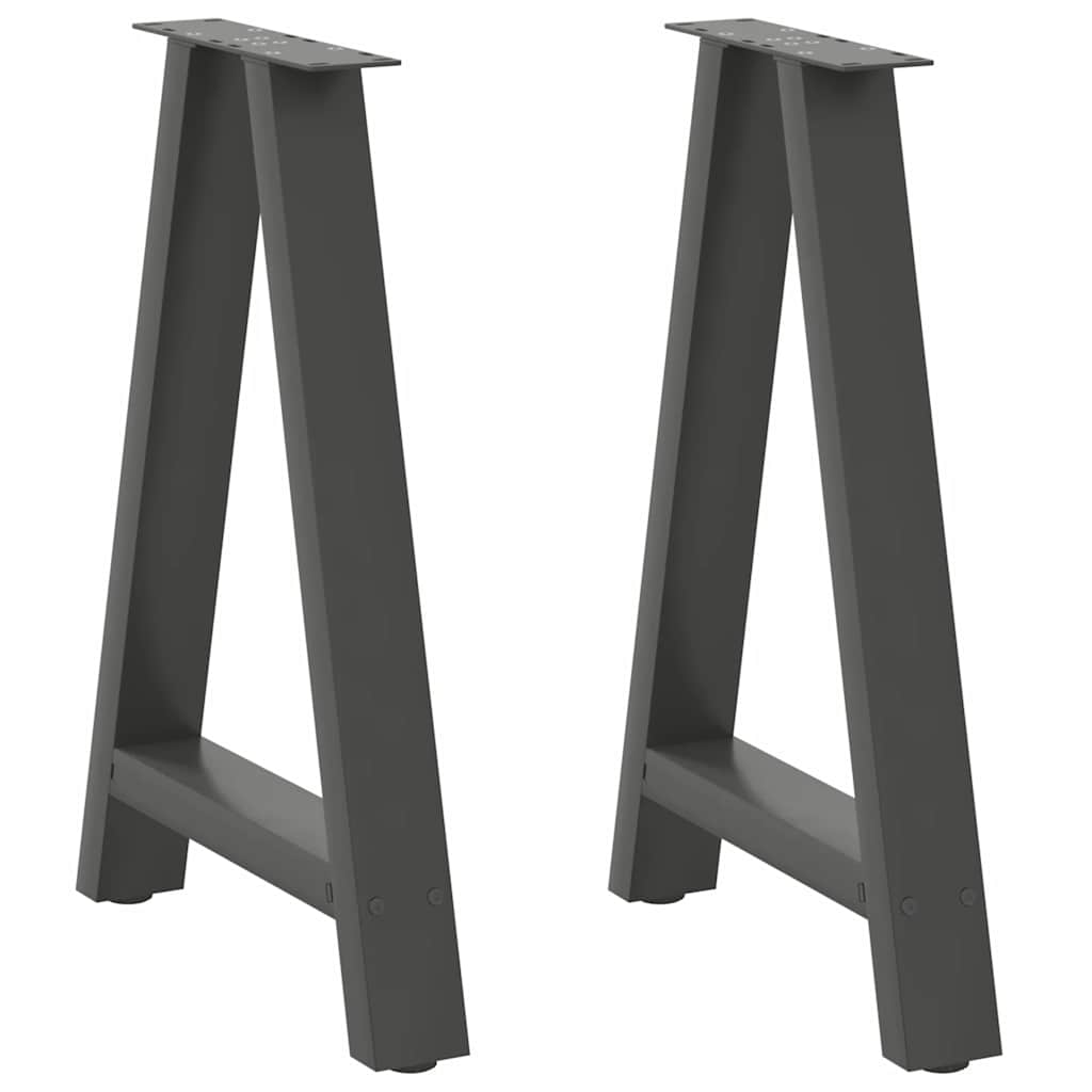 Noge za blagovaonski stol A-oblika 2 kom antracit 50 x (72-73) cm čelik