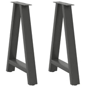 Noge za blagovaonski stol A-oblika 2 kom antracit 50 x (72-73) cm čelik