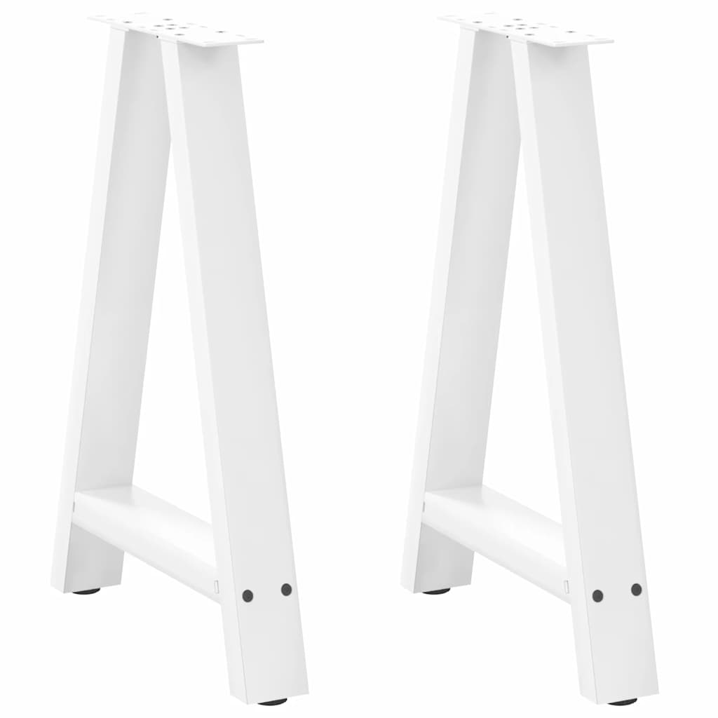 Noge za blagovaonski stol A-oblika 2 kom Bijele 60 x (72-73) cm Čelik