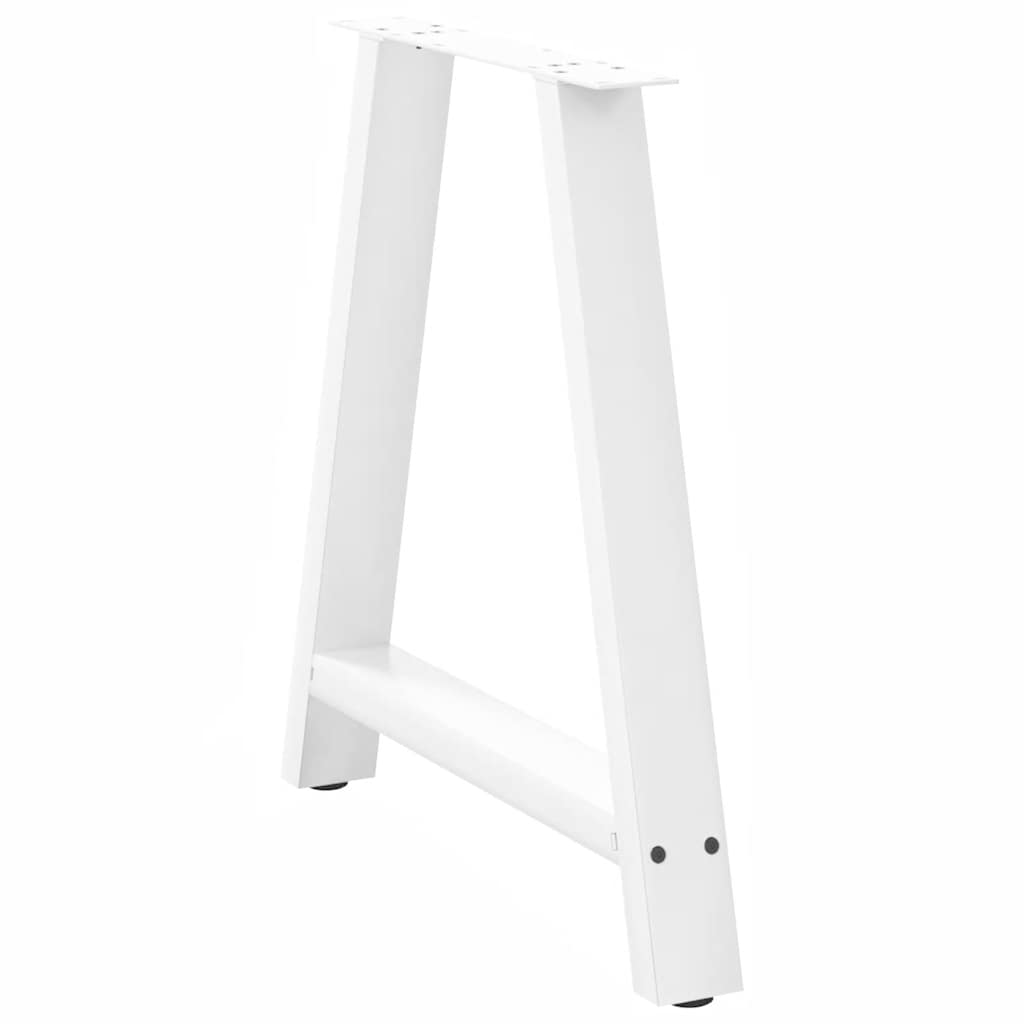 Noge za blagovaonski stol A-oblika 2 kom Bijele 70 x (72-73) cm Čelik