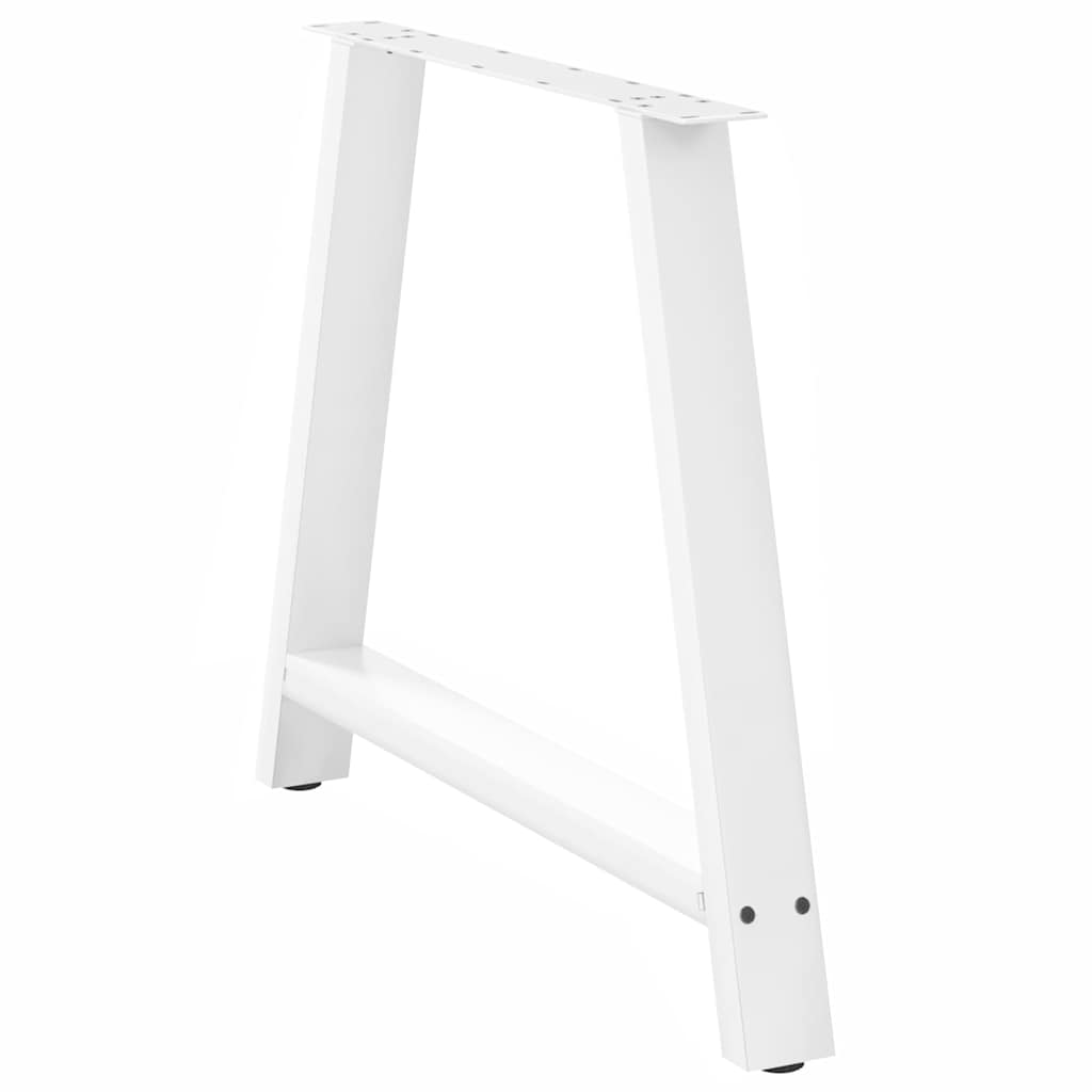 Noge za blagovaonski stol A-oblika 2 kom Bijele 90 x (72-73) cm Čelik