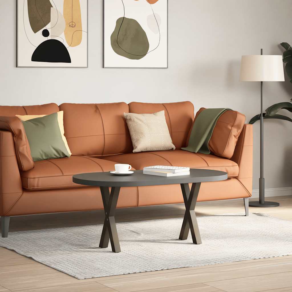 Noge za klub stolić u obliku slova X, 2 kom, prirodni čelik, 38 x (42-43) cm, čelik