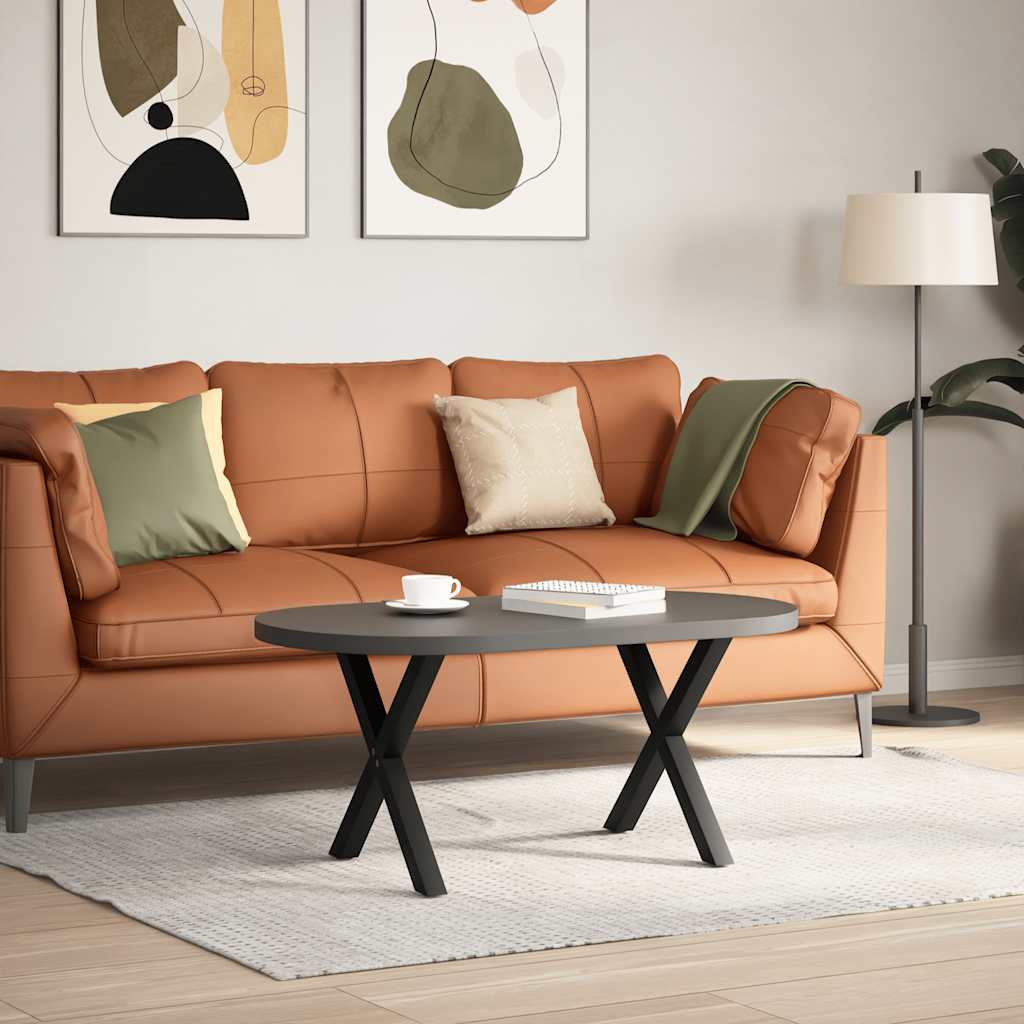 Noge za klub stolić u obliku slova X, 2 kom, crne, 50 x (42-43) cm, čelik