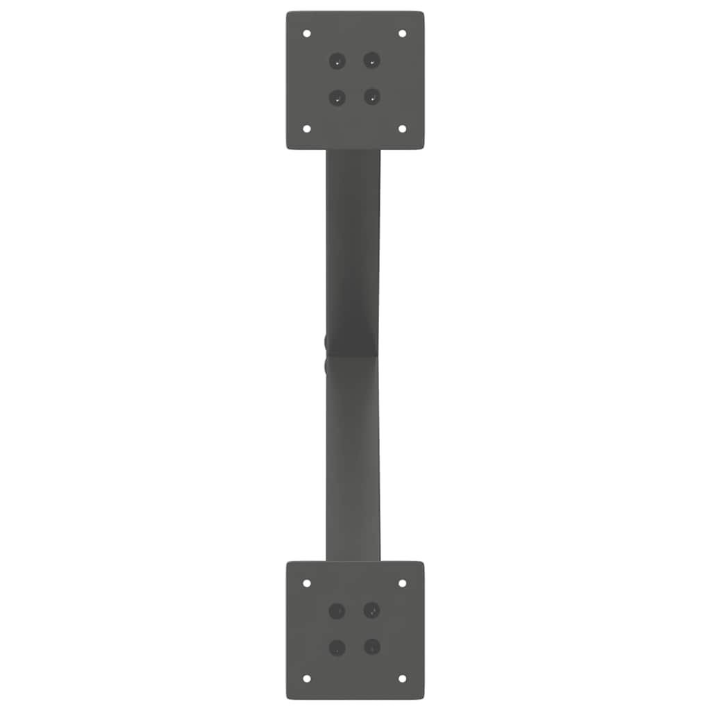Noge za klub stolić u obliku slova X, 2 kom, antracit, 60 x (42-43) cm, čelik