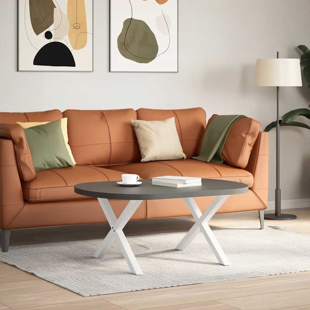 Noge za klub stolić u obliku slova X, 2 kom, bijele, 70 x (42-43) cm, čelik