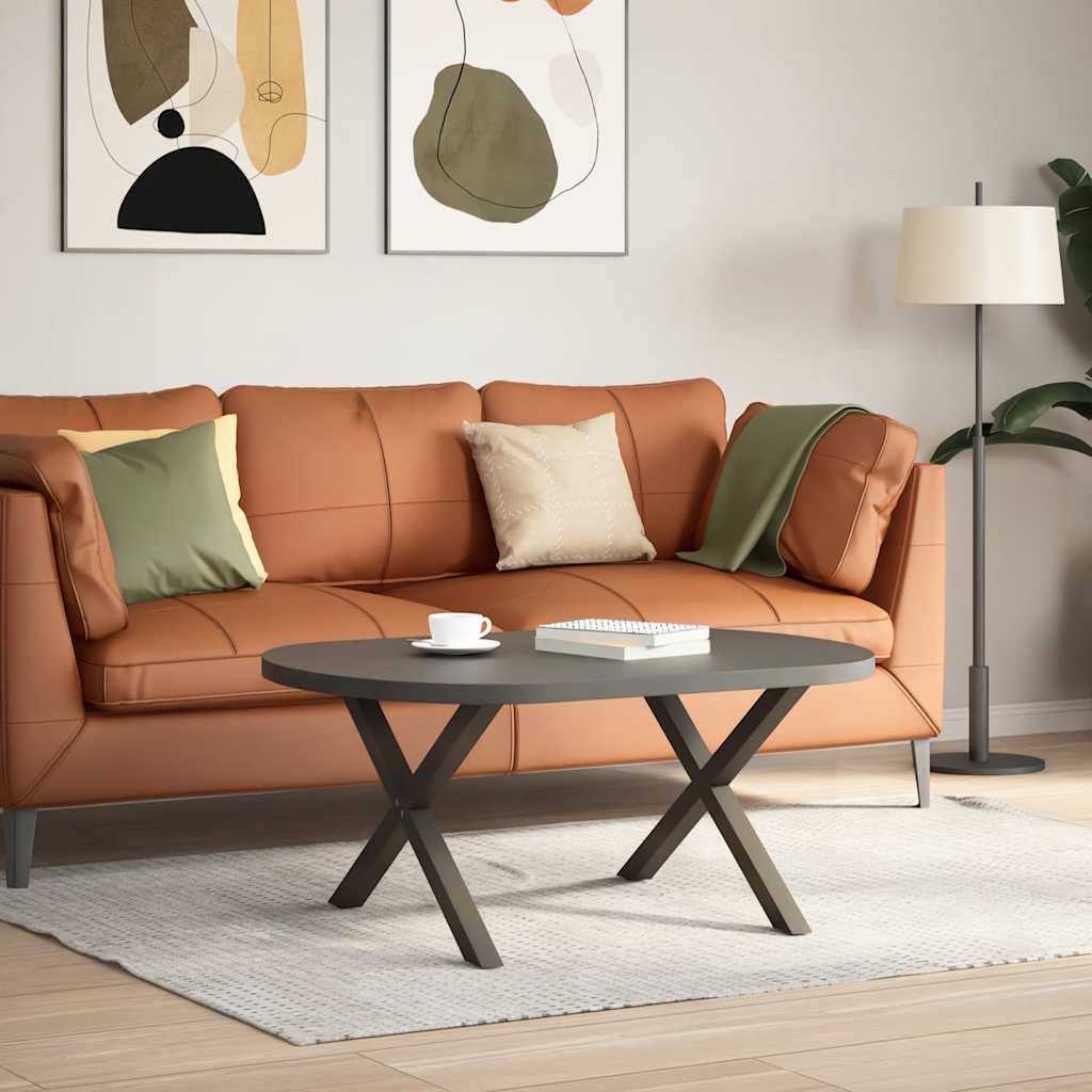 Noge za klub stolić u obliku slova X, 2 kom, prirodni čelik, 70 x (42-43) cm, čelik