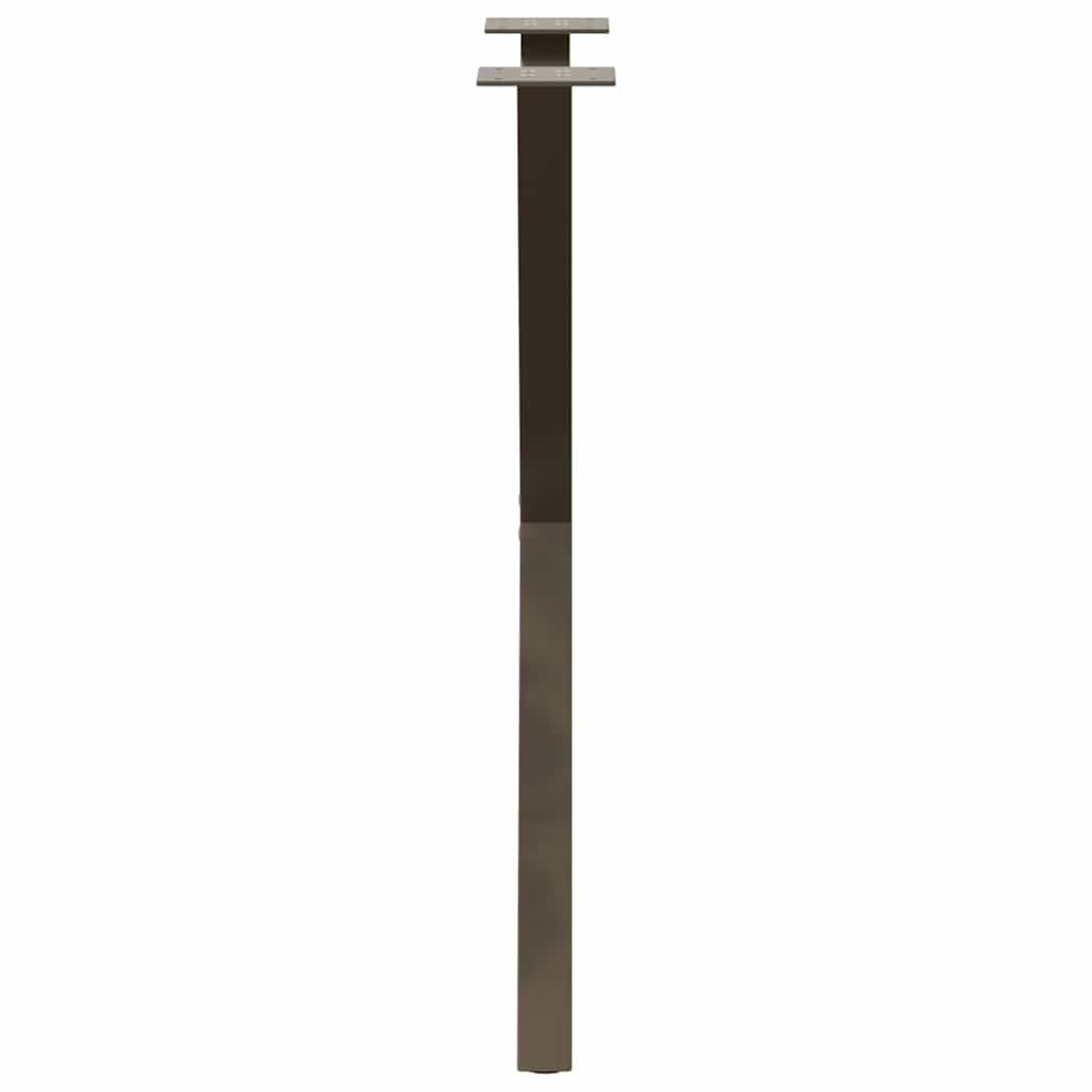 Noge za blagovaonski stol u obliku slova X, 2 kom, prirodni čelik, 50 x (72-73) cm, čelik