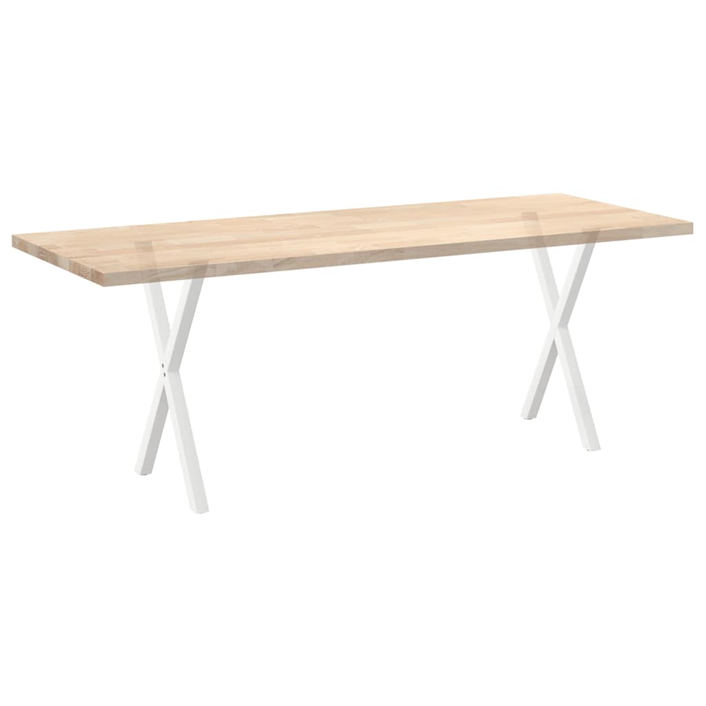 Noge za blagovaonski stol u obliku slova X, 2 kom, bijele, 57 x (72-73) cm, čelik