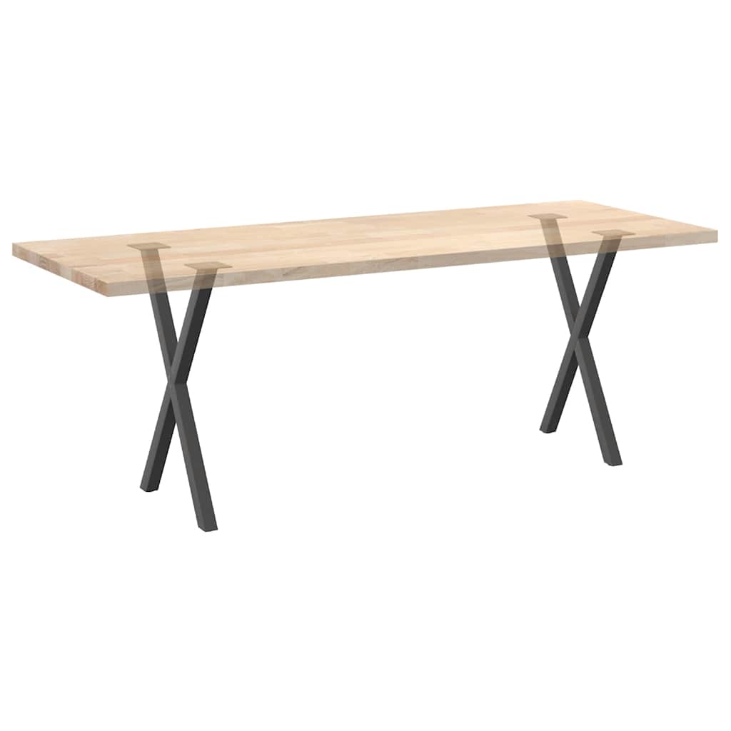 Noge za blagovaonski stol u obliku slova X, 2 kom, antracit, 57 x (72-73) cm, čelik