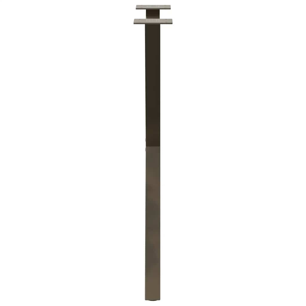 Noge za blagovaonski stol u obliku slova X, 2 kom, prirodni čelik, 57 x (72-73) cm, čelik