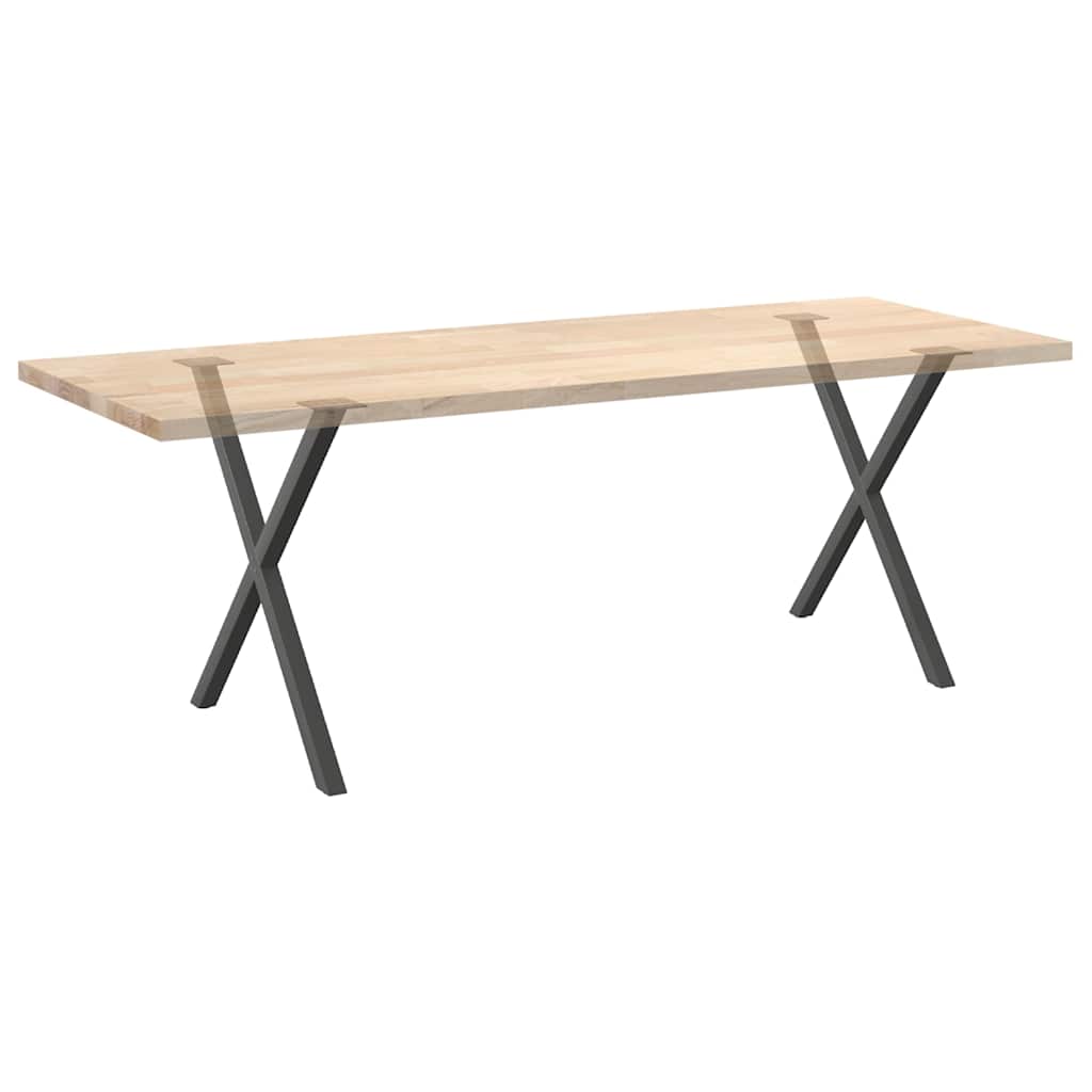 Noge za blagovaonski stol u obliku slova X, 2 kom, antracit, 70 x (72-73) cm, čelik
