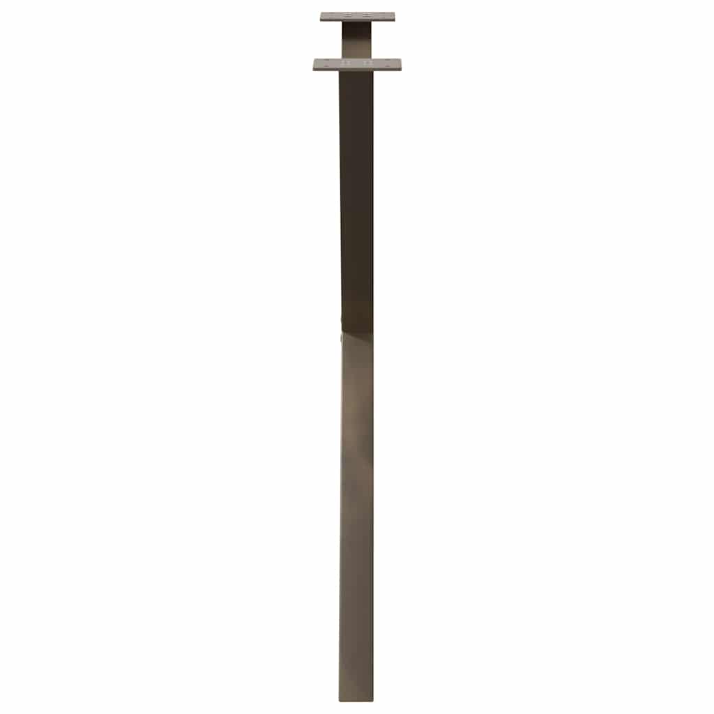 Noge za blagovaonski stol u obliku slova X, 2 kom, prirodni čelik, 70 x (72-73) cm, čelik