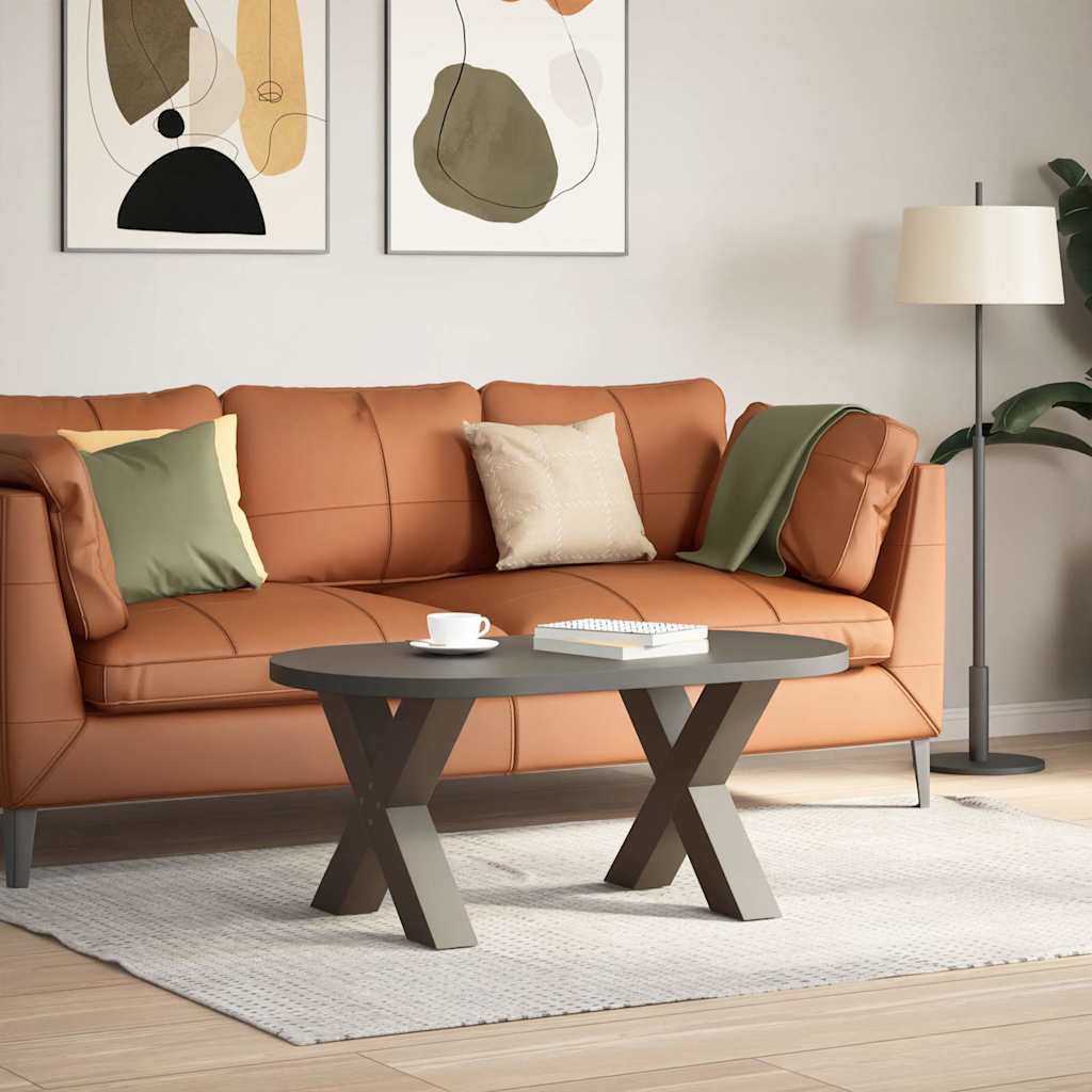 Noge za klub stolić u obliku slova X, 2 kom, prirodni čelik, 60 x (42-43) cm, čelik
