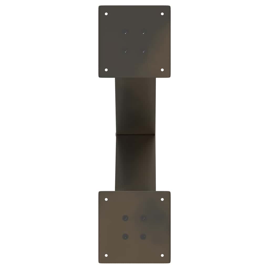 Noge za klub stolić u obliku slova X, 2 kom, prirodni čelik, 60 x (42-43) cm, čelik
