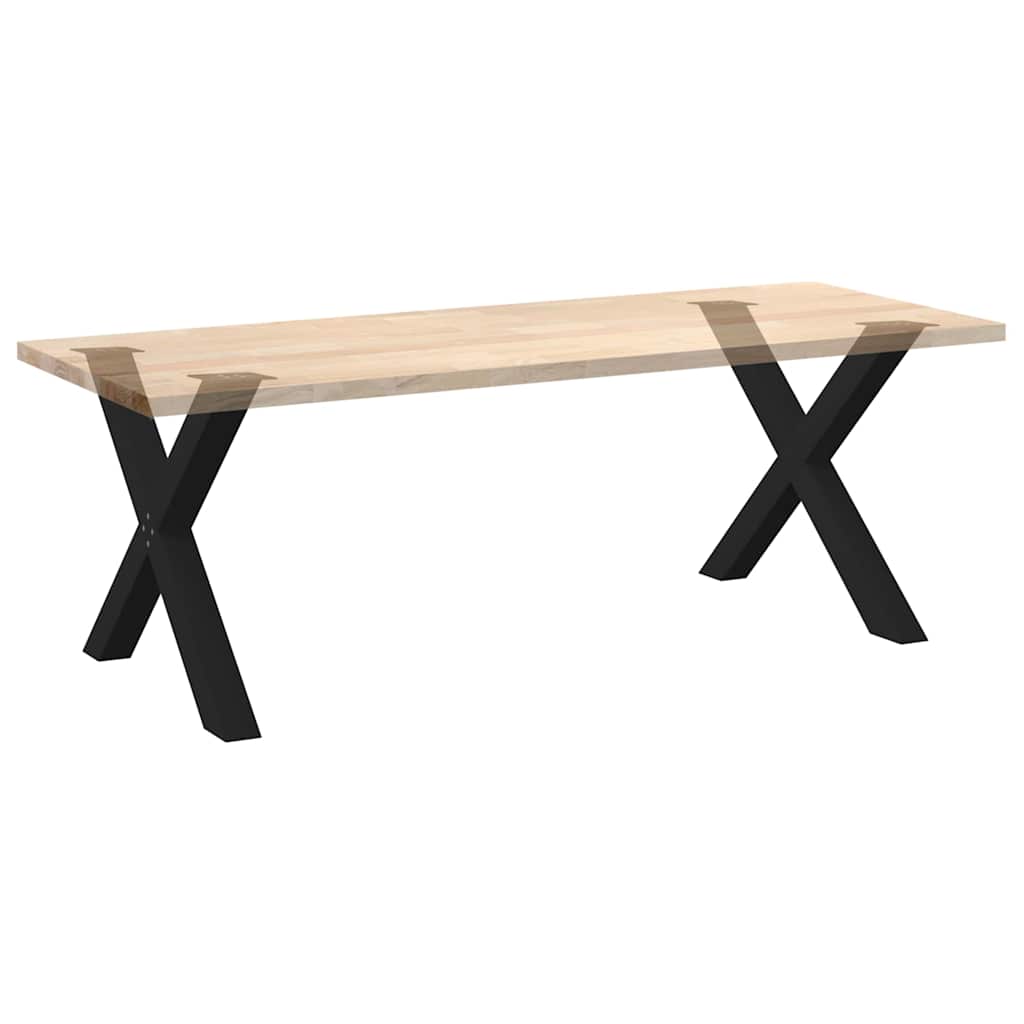 Noge za blagovaonski stol u obliku slova X, 2 kom, crne, 90 x (72-73) cm, čelik