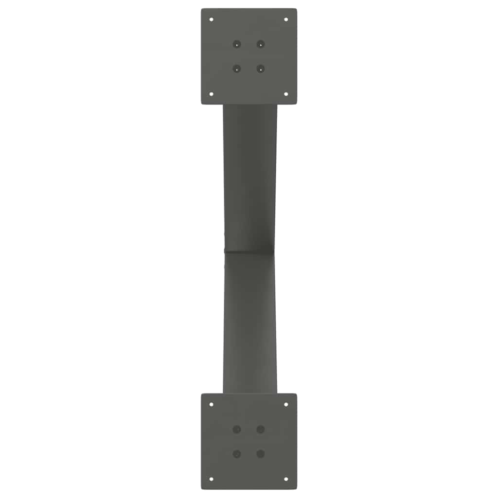 Noge za blagovaonski stol u obliku slova X, 3 kom, antracit, 80 x (72-73) cm, čelik