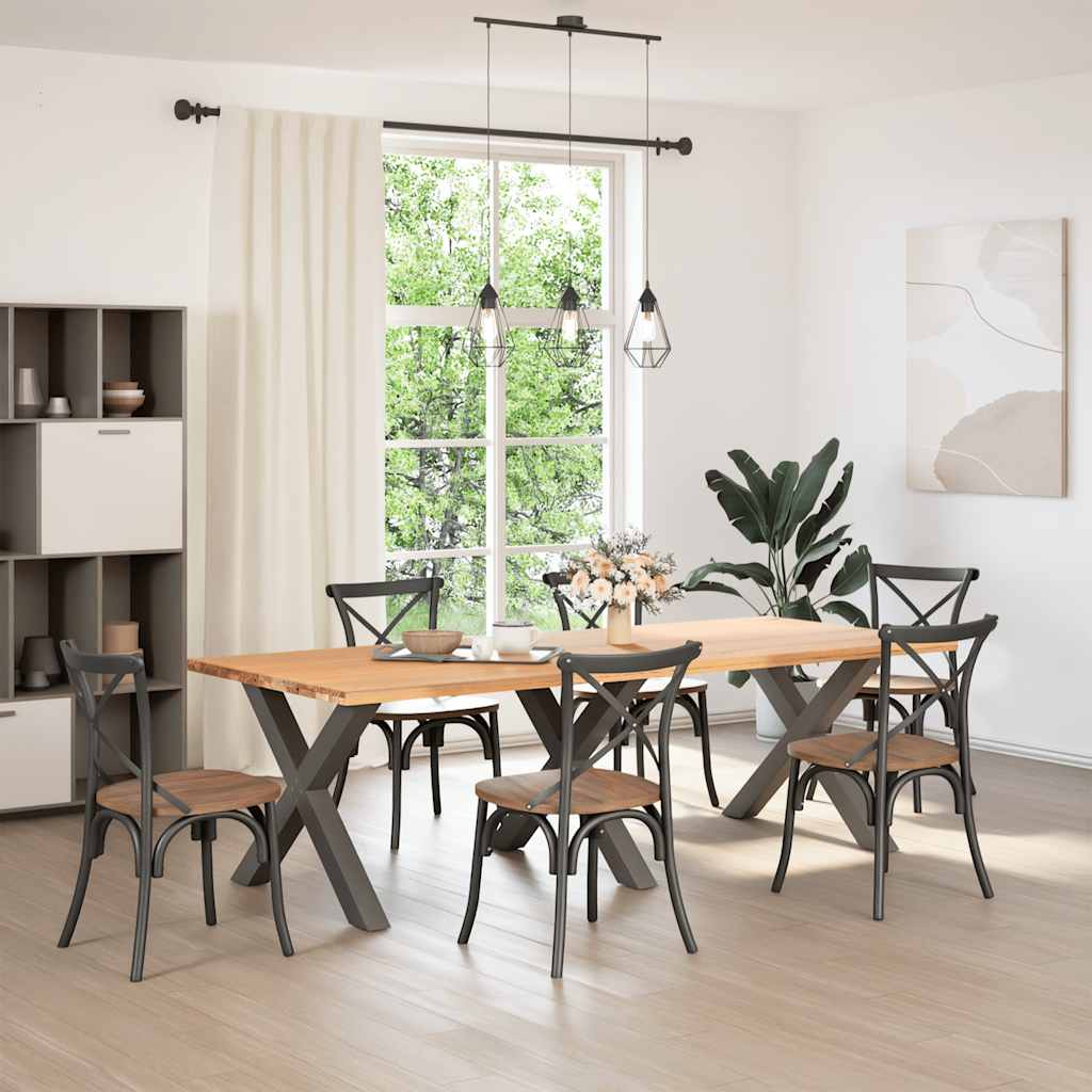 Noge za blagovaonski stol u obliku slova X, 3 kom, antracit, 90 x (72-73) cm, čelik