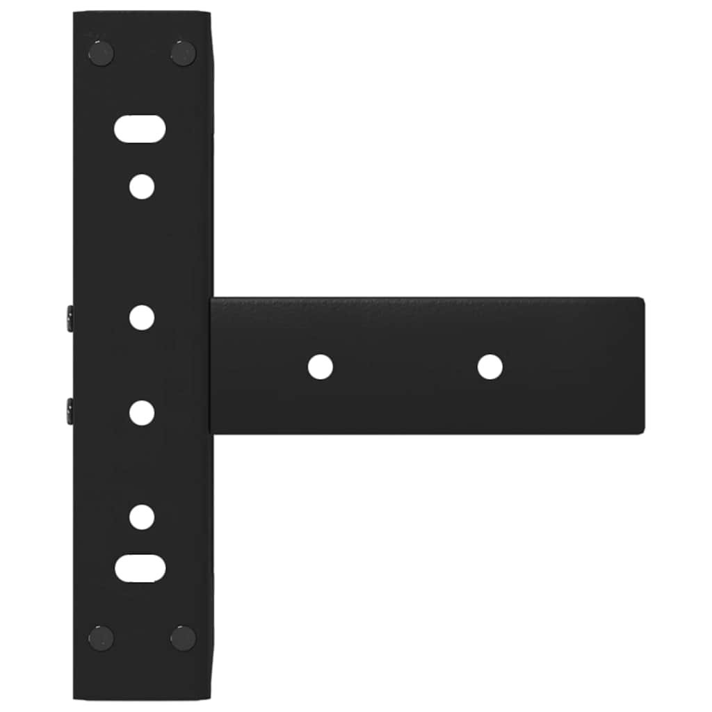 Noge za klub stolić T-oblika 2 kom Crne 30x25x(30-31) cm Čelik