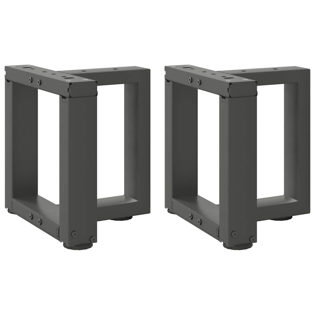 Noge za klub stolić T-oblika 2 kom antracit 30x25x(30-31) cm čelik