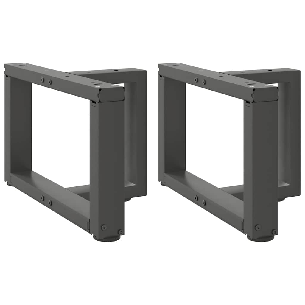 Noge za klub stolić T-oblika 2 kom antracit 40x25x(30-31) cm čelik