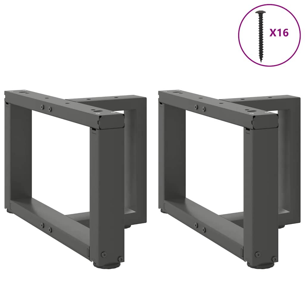 Noge za klub stolić T-oblika 2 kom antracit 40x25x(30-31) cm čelik