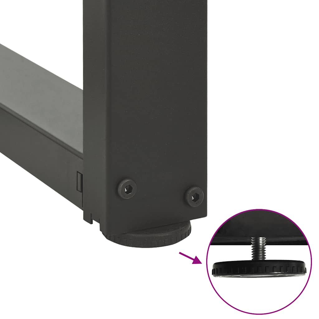 Noge za klub stolić T-oblika 2 kom antracit 40x25x(30-31) cm čelik