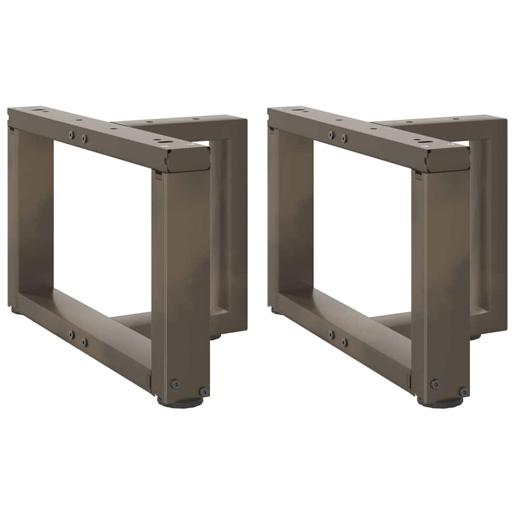 Noge za klub stolić T-oblika 2 kom Crne 40x25x(30-31) cm Čelik