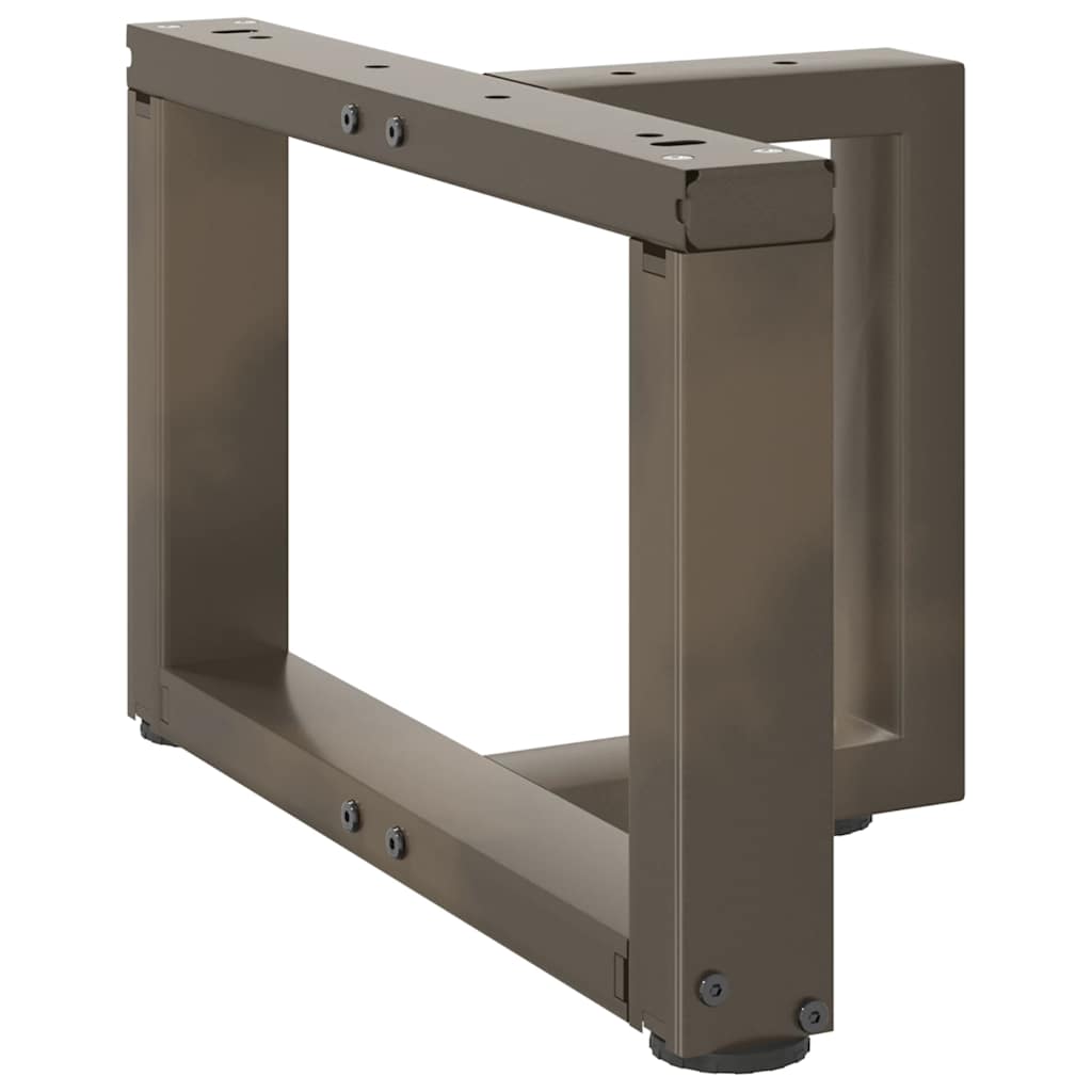 Noge za klub stolić T-oblika 2 kom Crne 40x25x(30-31) cm Čelik