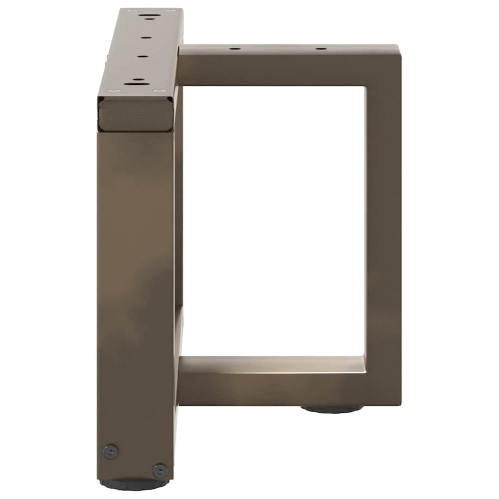 Noge za klub stolić T-oblika 2 kom Crne 40x25x(30-31) cm Čelik