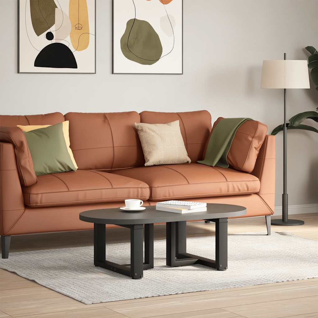 Noge za klub stolić T-oblika 2 kom Crne 50x25x(30-31) cm Čelik