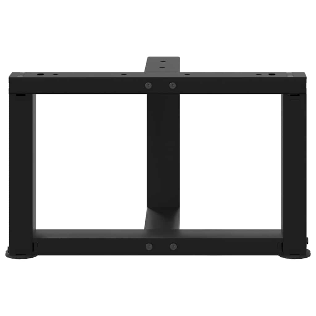 Noge za klub stolić T-oblika 2 kom Crne 50x25x(30-31) cm Čelik