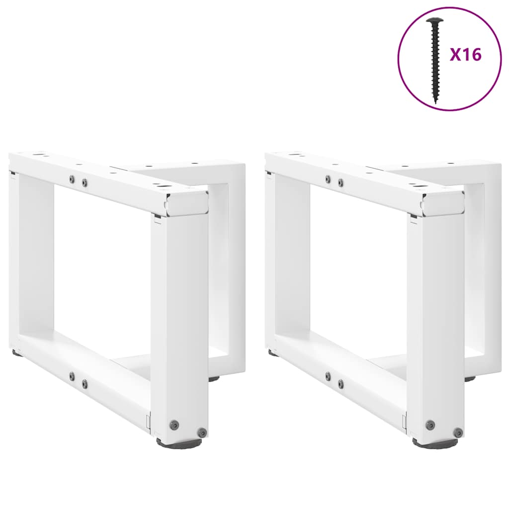 Noge za klub stolić T-oblika 2 kom Bijele 50x25x(30-31) cm Čelik