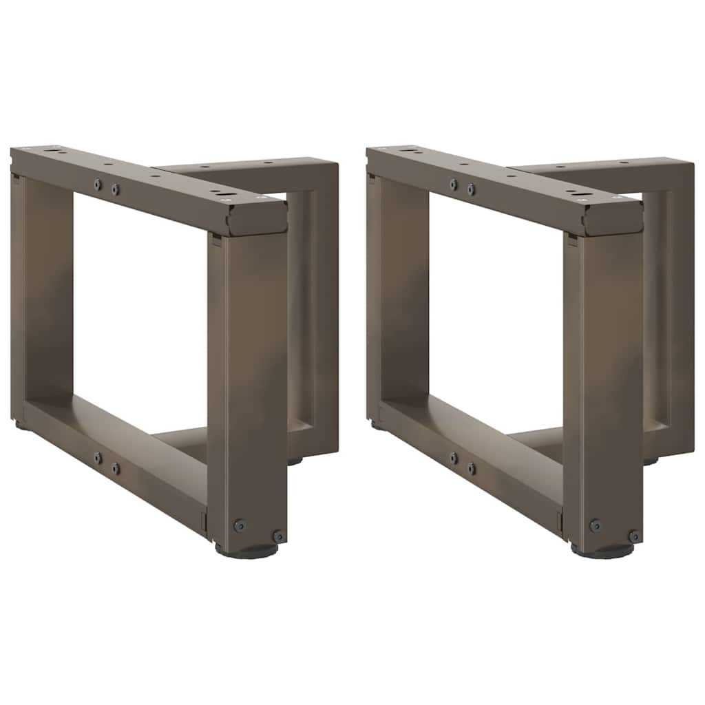 Noge za klub stolić T-oblika 2 kom Crne 50x25x(30-31) cm Čelik