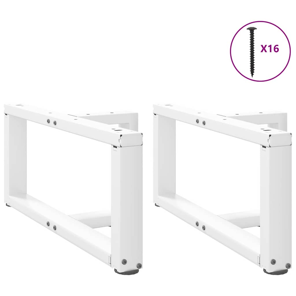 Noge za klub stolić T-oblika 2 kom Bijele 60x25x(30-31) cm Čelik